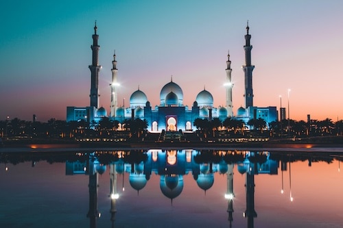 Visite d'Abu Dhabi : Mosquée Cheikh Zayed